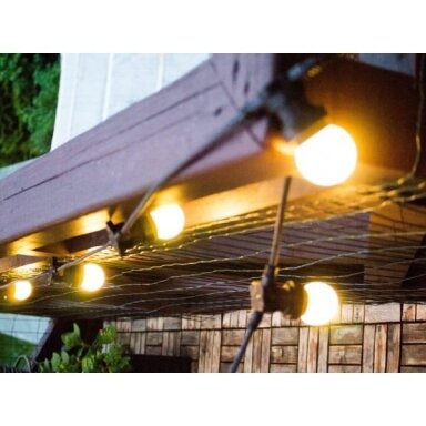 10 m ilgio keičiamų LED lempučių B-22 cokolio tipo girlianda ( kas 50 cm ) 10 m ilgio keičiamų LED lempučių B-22 cokolio tipo girlianda ( kas 50 cm )