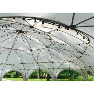 10 m ilgio keičiamų LED lempučių E-27 cokolio tipo girlianda ( kas 100 cm ) 10 m ilgio keičiamų LED lempučių E-27 cokolio tipo girlianda ( kas 100 cm )