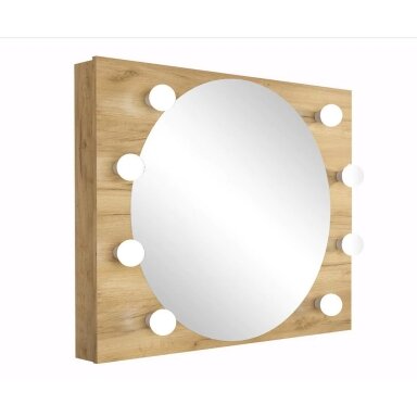 Apvalus veidrodis su 8 LED lemputėmis Craft