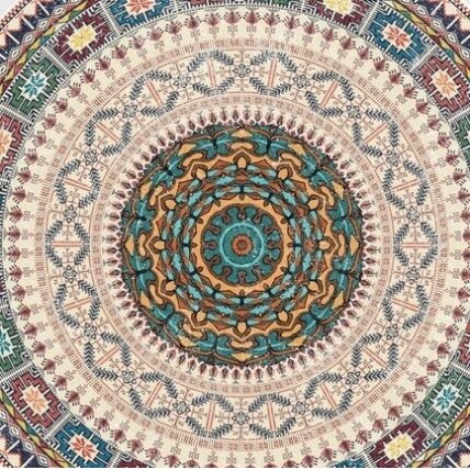 Apvalus kilimas vintažinio stiliaus VINTAGE 120x120cm 2