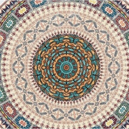 Apvalus kilimas vintažinio stiliaus VINTAGE 120x120cm 2