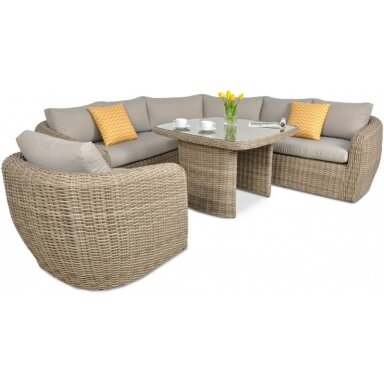 Baldų komplektas ATENA DINING plus beige spalvos