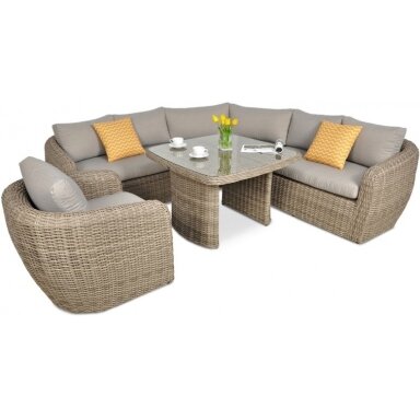 Baldų komplektas ATENA DINING plus beige spalvos