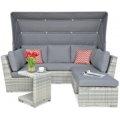 Baldų komplektas iš technoratano CORSA RELAX White grey