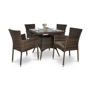 Baldų komplektas Lerida/Lugo 4+1 Modern Brown