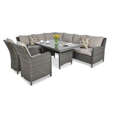 Baldų komplektas MARYLAND DINING dark grey
