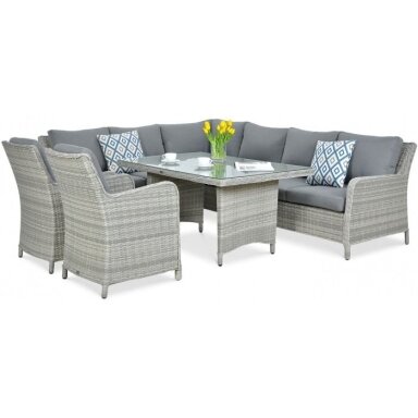 Baldų komplektas MARYLAND DINING Stone Grey