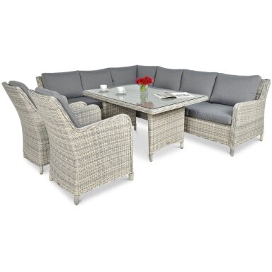 Baldų komplektas MARYLAND DINING white grey