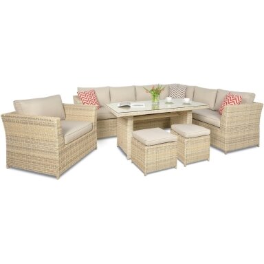 Baldų komplektas MONIZ DINING PLUS beige