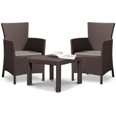 Baldų komplektas ROSARIO BALCONY SET brown