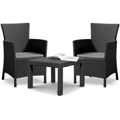 Baldų komplektas ROSARIO BALCONY SET graphite