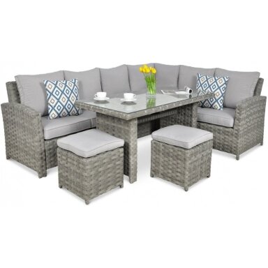Baldų komplektas SANTANA DINING modern grey