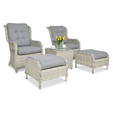 Baldų komplektas SIENNA DUO white grey