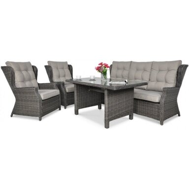 Baldų komplektas TRIVENTO DINING 3 dark grey