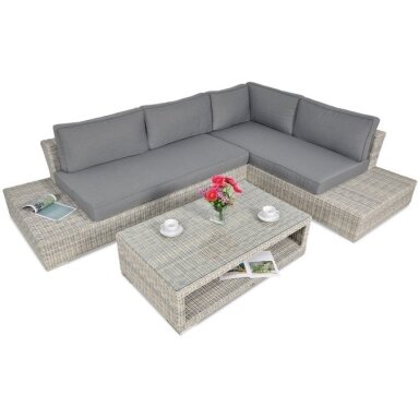 Baldų komplektas VERONA PREMIUM white grey