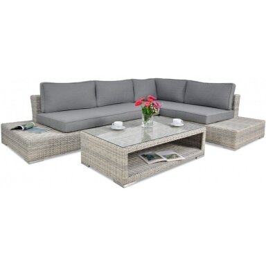 Baldų komplektas VERONA PREMIUM white grey