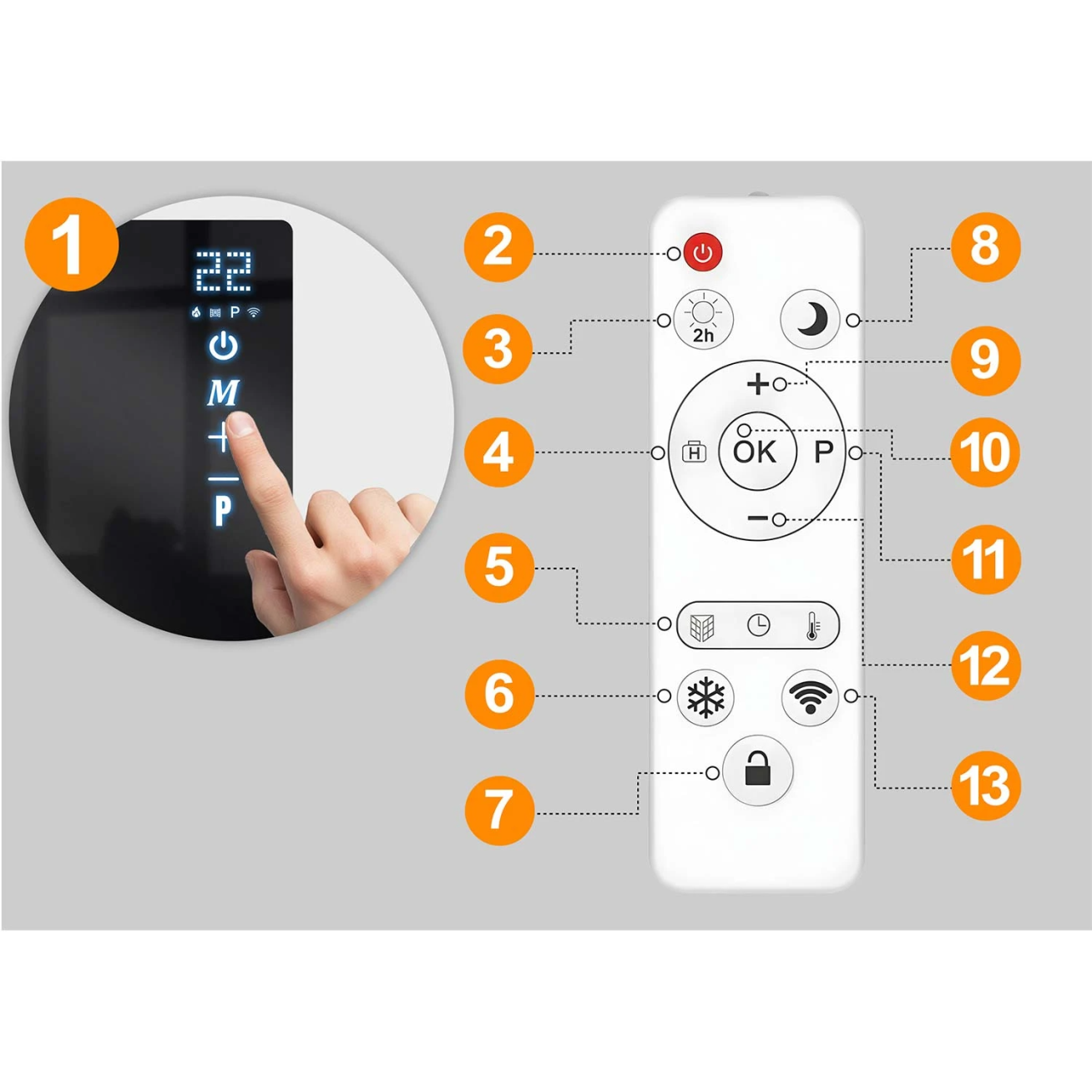 Berdsen984 600 W infraraudonųjų spindulių šildytuvas su WiFi, nuotolinio valdymo pulteliu ir Tuya Smart programėle, juoda 3