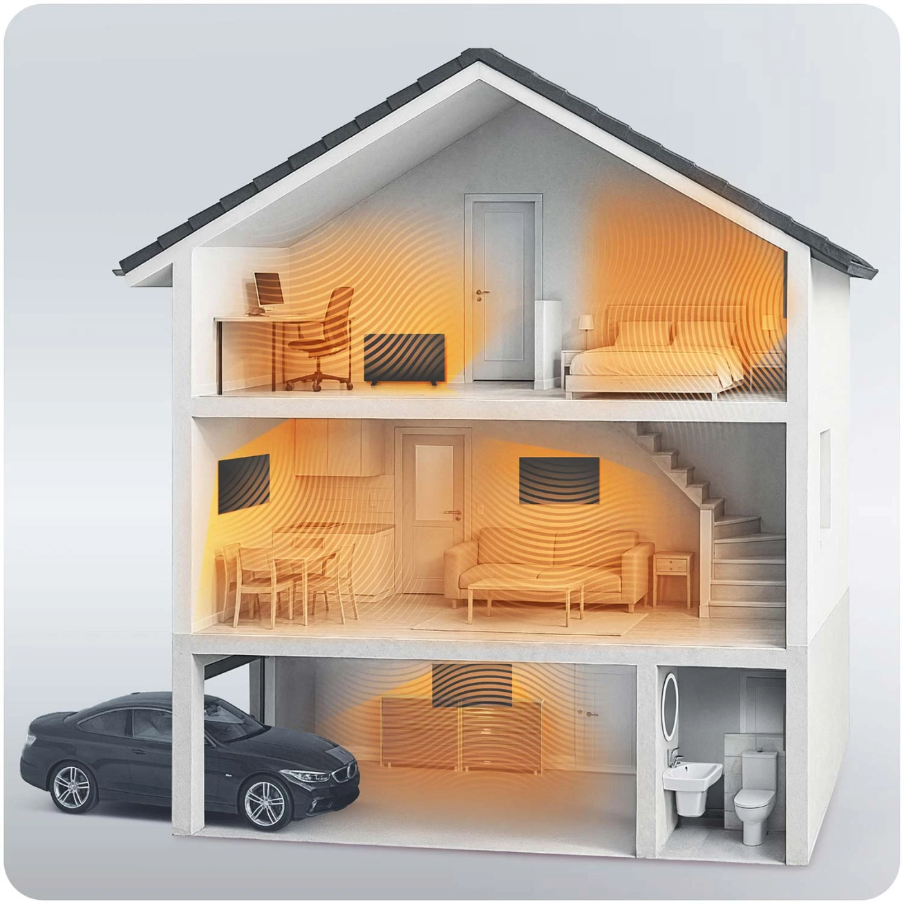 Berdsen984 600 W infraraudonųjų spindulių šildytuvas su WiFi, nuotolinio valdymo pulteliu ir Tuya Smart programėle, juoda 7 Berdsen984 600 W infraraudonųjų spindulių šildytuvas su WiFi, nuotolinio valdymo pulteliu ir Tuya Smart programėle, juoda 7