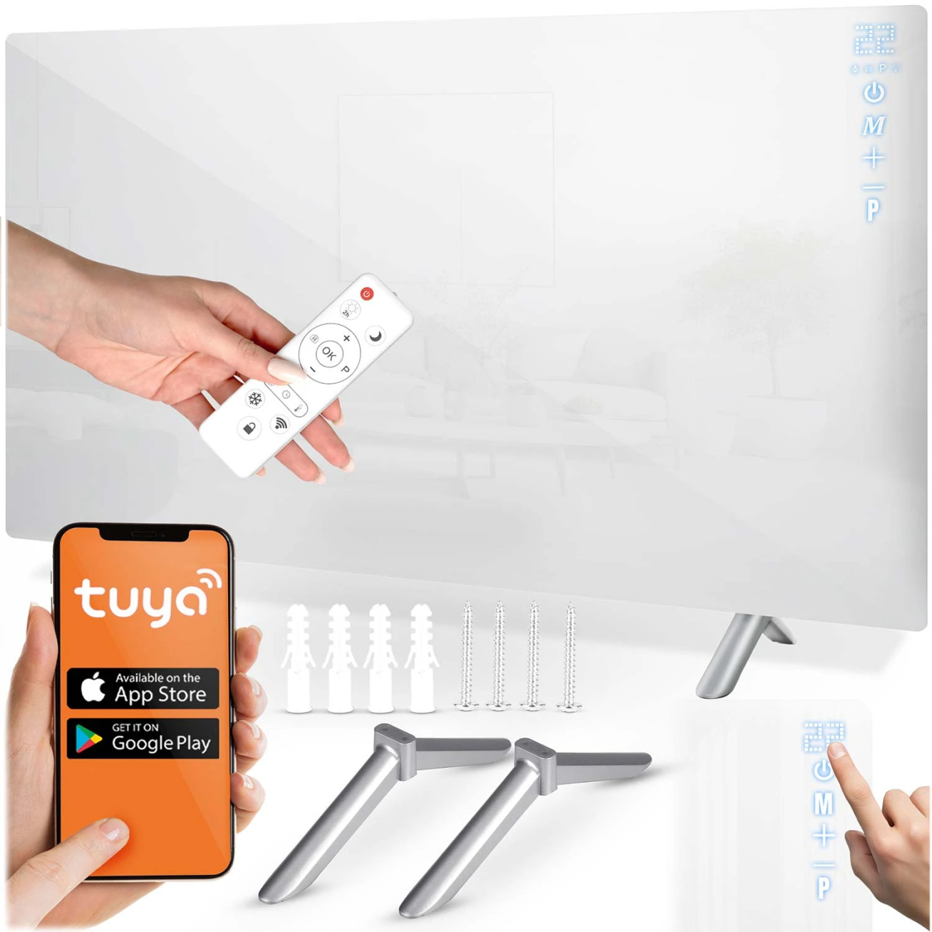 Berdsen985 720 W infraraudonųjų spindulių šildytuvas su WiFi, nuotolinio valdymo pulteliu ir Tuya Smart programėle, balta 13 Berdsen985 720 W infraraudonųjų spindulių šildytuvas su WiFi, nuotolinio valdymo pulteliu ir Tuya Smart programėle, balta 13