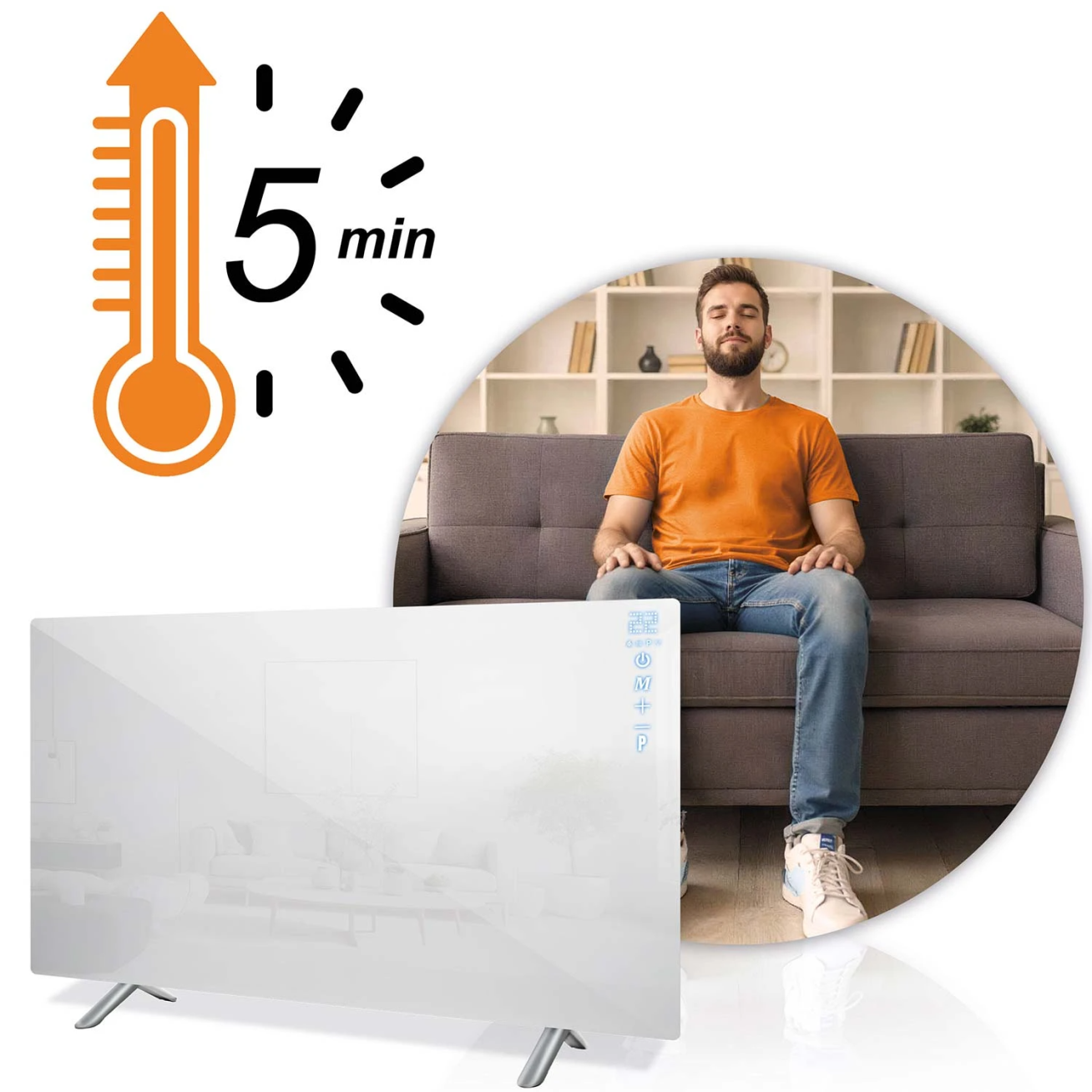 Berdsen985 720 W infraraudonųjų spindulių šildytuvas su WiFi, nuotolinio valdymo pulteliu ir Tuya Smart programėle, balta 4 Berdsen985 720 W infraraudonųjų spindulių šildytuvas su WiFi, nuotolinio valdymo pulteliu ir Tuya Smart programėle, balta 4