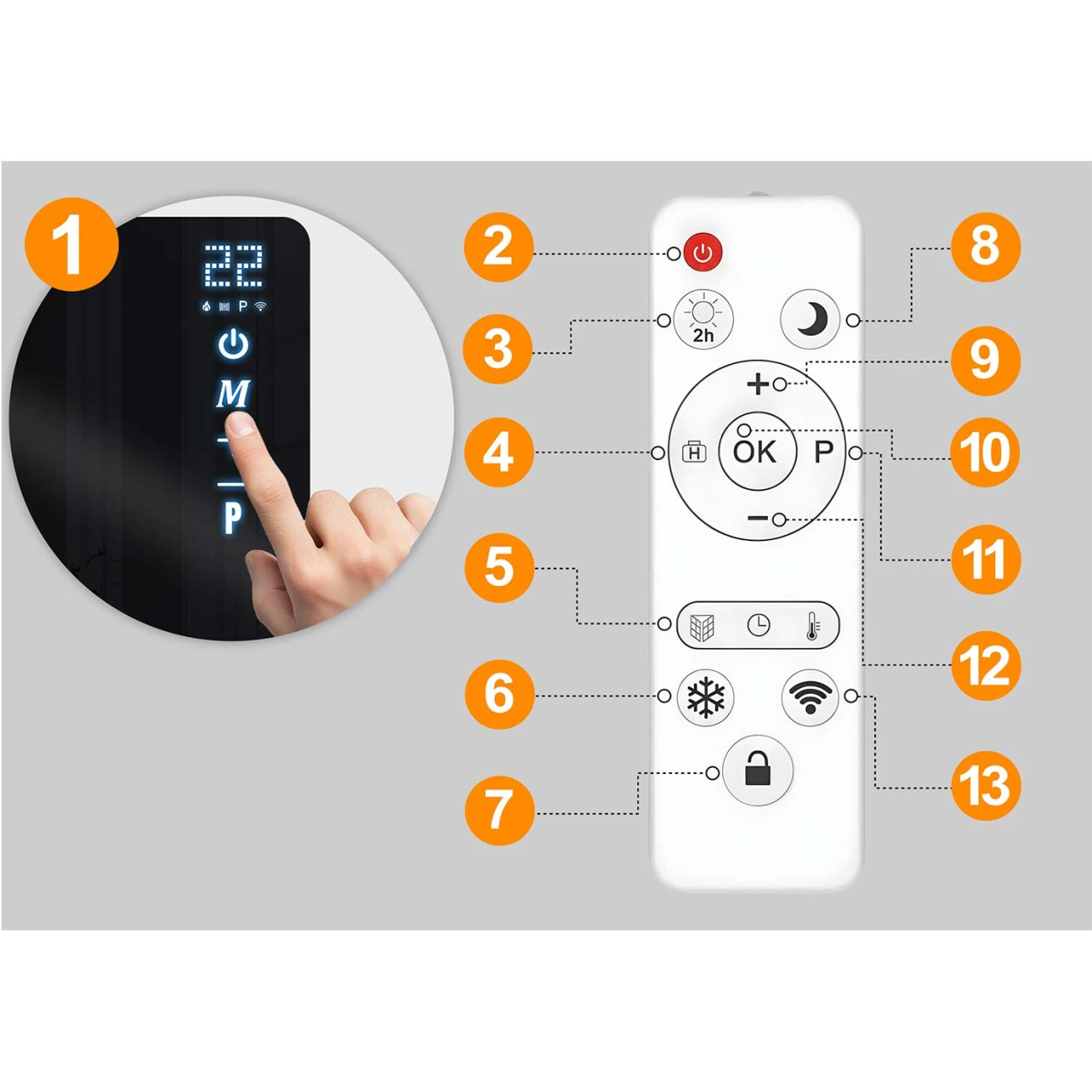 Berdsen985 720 W infraraudonųjų spindulių šildytuvas su WiFi, nuotolinio valdymo pulteliu ir Tuya Smart programėle, juoda 6