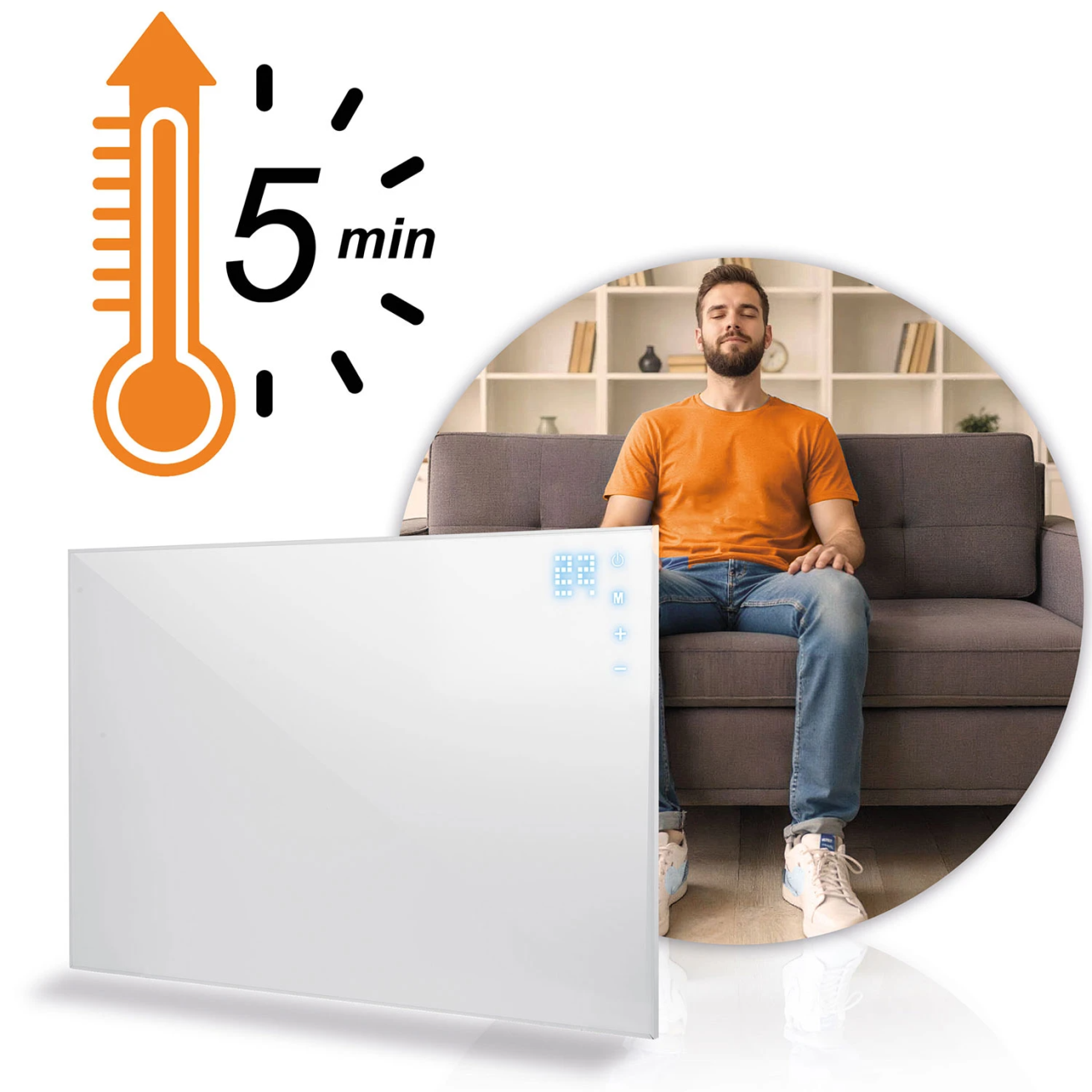 Berdsen987 800 W infraraudonųjų spindulių šildytuvas su WiFi, nuotolinio valdymo pulteliu ir Tuya Smart programėle 6