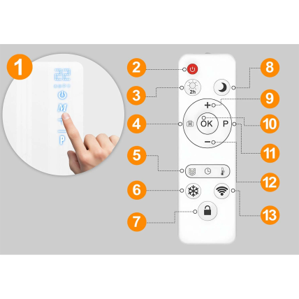 Berdsen985 720 W infraraudonųjų spindulių šildytuvas su WiFi, nuotolinio valdymo pulteliu ir Tuya Smart programėle, balta 7