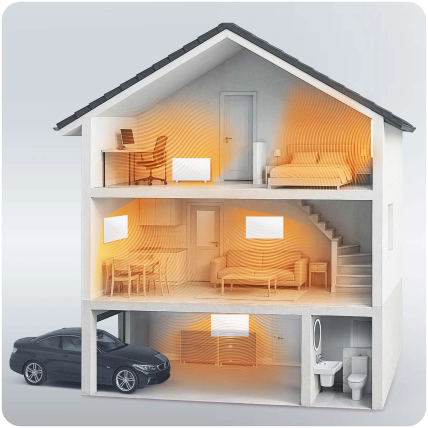 Berdsen985 720 W infraraudonųjų spindulių šildytuvas su WiFi, nuotolinio valdymo pulteliu ir Tuya Smart programėle, balta 10 Berdsen985 720 W infraraudonųjų spindulių šildytuvas su WiFi, nuotolinio valdymo pulteliu ir Tuya Smart programėle, balta 10