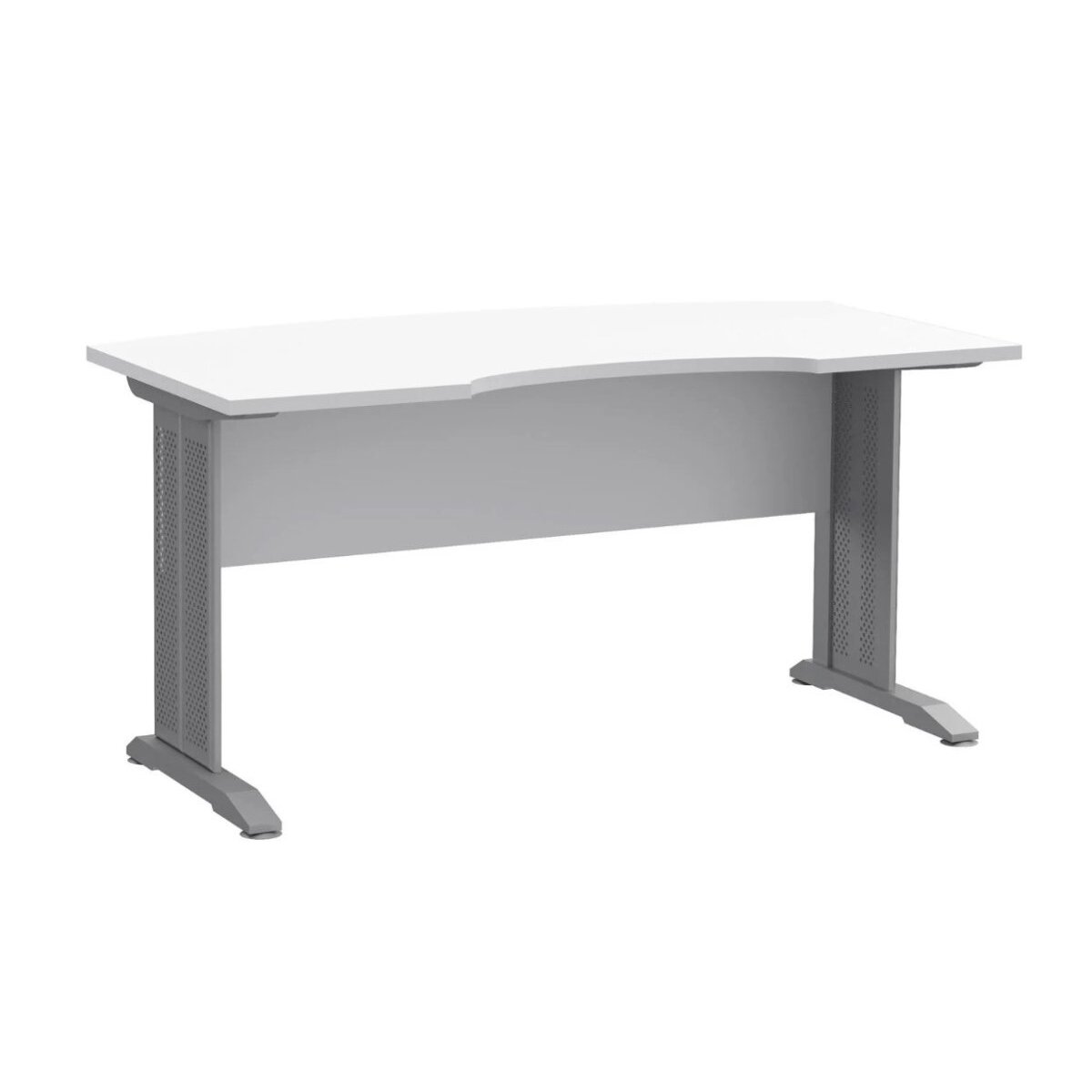 Biuro stalas su metalinėmis kojelėmis S73 White
