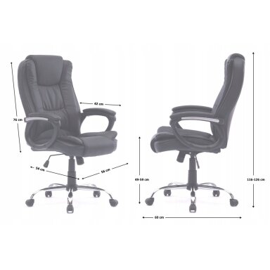 Biuro kėdė "Optima" juodos spalvos
