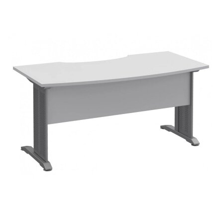 Biuro stalas su metalinėmis kojelėmis S73 White 2