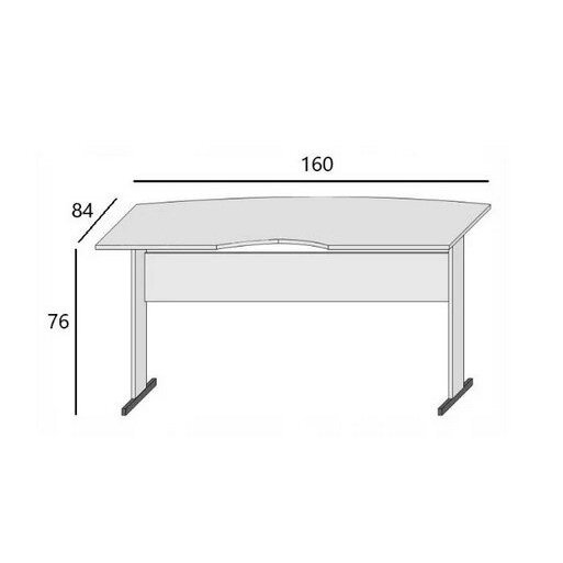 Biuro stalas su metalinėmis kojelėmis S73 White 1 Biuro stalas su metalinėmis kojelėmis S73 White 1