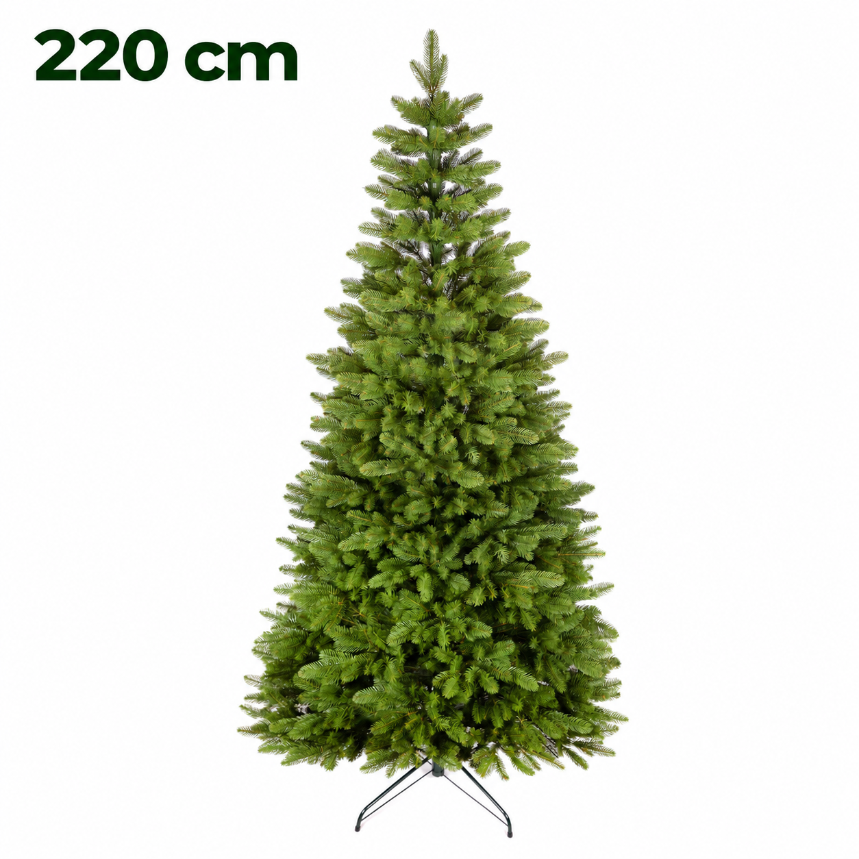 Dirbtinė Kalėdų eglutė Skandinaviška 100 % PE 220 cm – natūraliai atrodanti