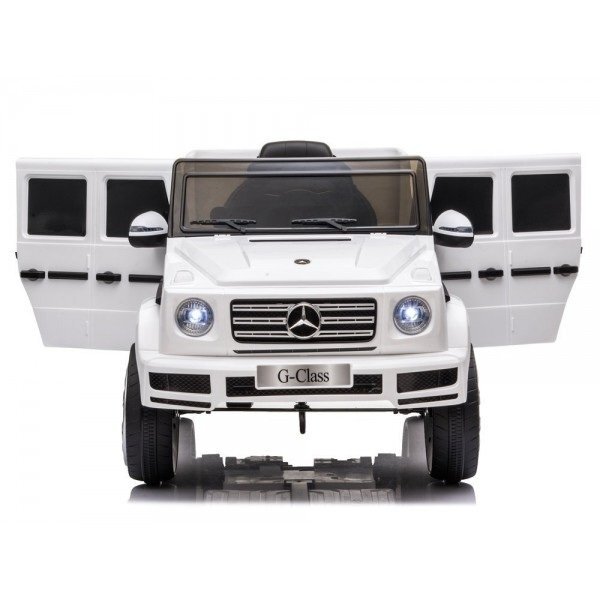 Elektromobilis vaikams Mercedes G500 Baltas 5 Elektromobilis vaikams Mercedes G500 Baltas 5