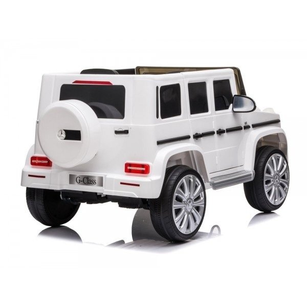 Elektromobilis vaikams Mercedes G500 Baltas 4 Elektromobilis vaikams Mercedes G500 Baltas 4