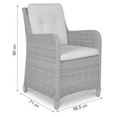 Fotelis CORDOBA beige su pagalvėlė