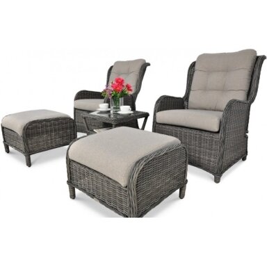Fotelių komplektas SIENNA DUO PREMIUM dark grey