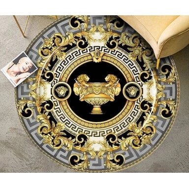 GLAMOUR stiliaus apvalus kilimėlis 120x120