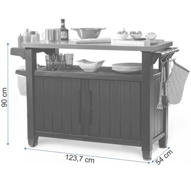 Grilio stalas KETER UNITY XL  graphite