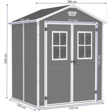 Įrankių namelis BRETEUIL SCALA 6x5DD dark grey