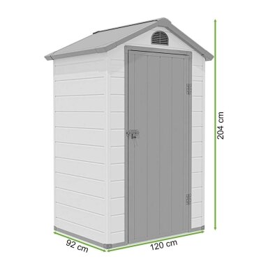 Įrankių namelis VERMONT 134x104cm Light Grey - Hardmaister