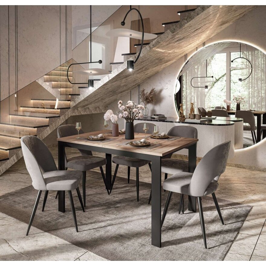 Išskleidžiamas valgomojo stalas ART LOFT, ąžuolo spalvos 2