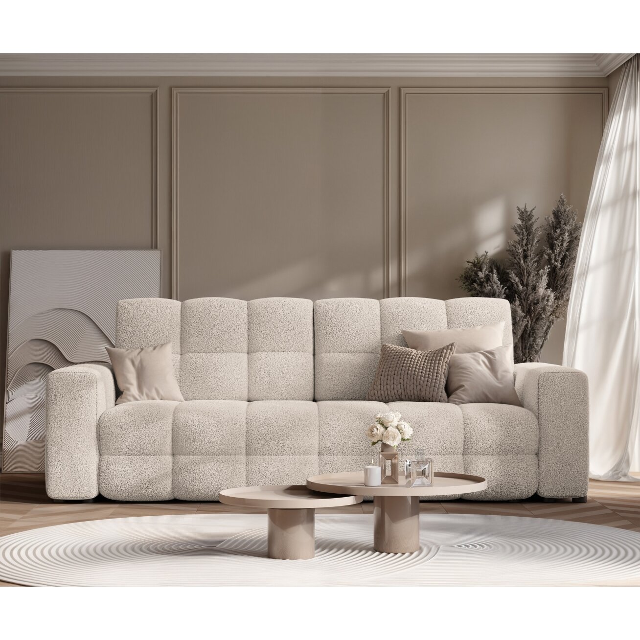 Išskleidžiama trivietė sofa MOLLY su patalynės dėže Spalvos: Quelle 02 (Kreminė) 1 Išskleidžiama trivietė sofa MOLLY su patalynės dėže Spalvos: Quelle 02 (Kreminė) 1