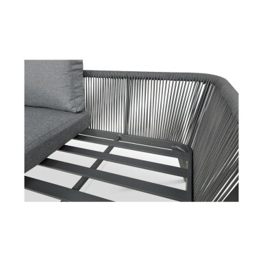 Kampinė sofa Salvador Dining Grey + fotelis