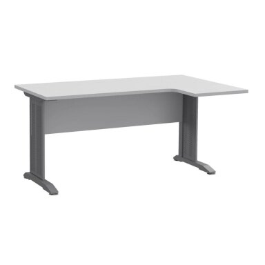 Kampinis stalas su metalinėmis kojelėmis S75 White