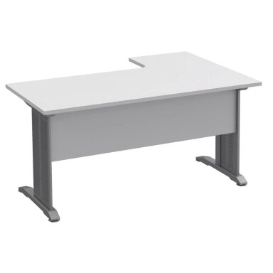 Kampinis stalas su metalinėmis kojelėmis S77 White