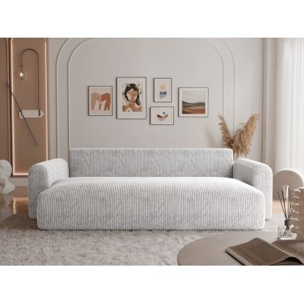 Trivietė išskleidžiama sofa JOBO su patalynės dėže Spalvos: Poso 110 (šviesiai pilka) 1 Trivietė išskleidžiama sofa JOBO su patalynės dėže Spalvos: Poso 110 (šviesiai pilka) 1