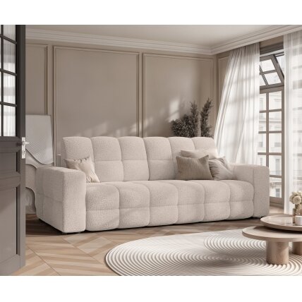 Trivietė išskleidžiama sofa MOLLY su patalynės dėže Spalvos: Quelle 05 (Pilka smėlio) Trivietė išskleidžiama sofa MOLLY su patalynės dėže Spalvos: Quelle 05 (Pilka smėlio)
