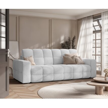 Trivietė išskleidžiama sofa MOLLY su patalynės dėže Spalvos: Quelle 83 (Šviesiai pilka) Trivietė išskleidžiama sofa MOLLY su patalynės dėže Spalvos: Quelle 83 (Šviesiai pilka)