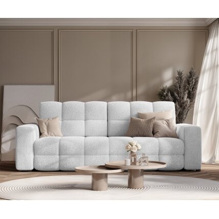 Trivietė išskleidžiama sofa MOLLY su patalynės dėže Spalvos: Quelle 83 (Šviesiai pilka) 1 Trivietė išskleidžiama sofa MOLLY su patalynės dėže Spalvos: Quelle 83 (Šviesiai pilka) 1